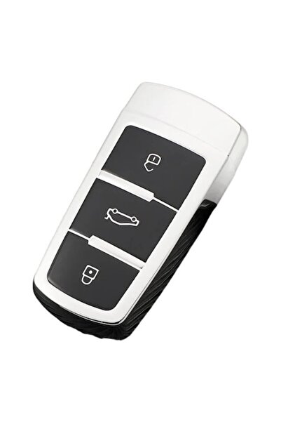 OEM Husă cheie inteligentă pentru Volkswagen VW CC și Passat B6/B7 (argintie)