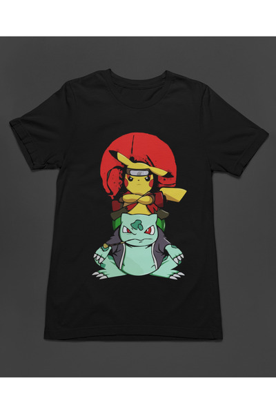 Bumeta Naruto Pikachu Balbazar Bulbasaur Anime Angry Ninja Japanese Unisex T-Shirt T-Shirt