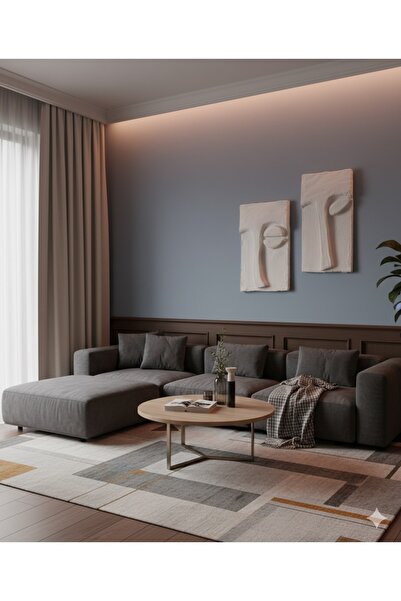 sibambu home style Dokulu soyut duvar heykeli 2 li set