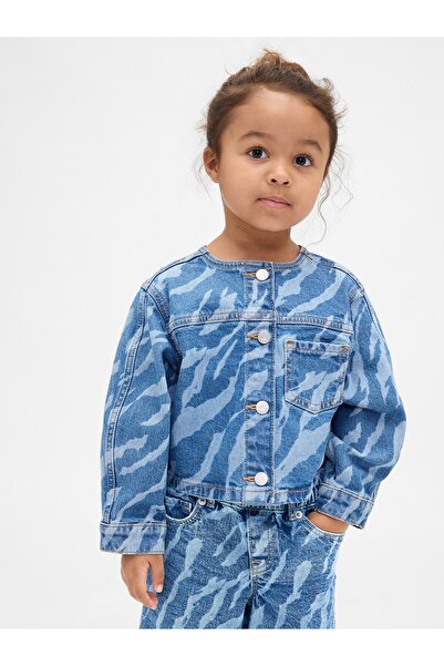 GAP Kız Bebek Mavi Denim Ceket
