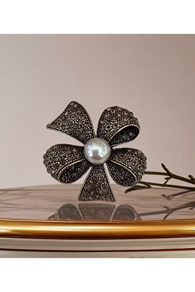 a rose jewelry Etnik İncili Çiçek Broş