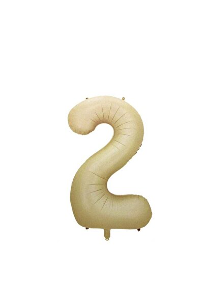 Generic 32 Inch Foil Number Balloon Elegant Oat Colored No. 2, Perfect for Bi...