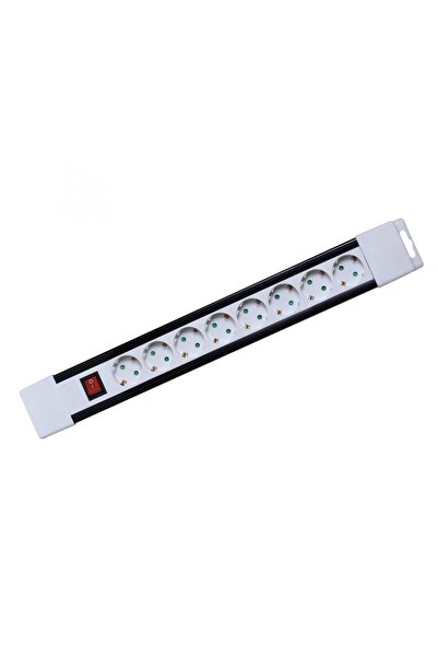 Home Power extension cord, with switch, 8 sockets, 2 m, white