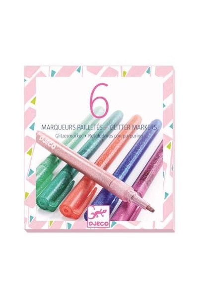 Generic 6 Sweet Glitter Markers