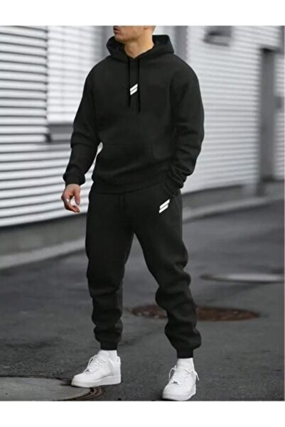 Flaubert -Men's 000 Printed Oversized Sweatshirt Hoodie -Sweatpants 2-Piece Set