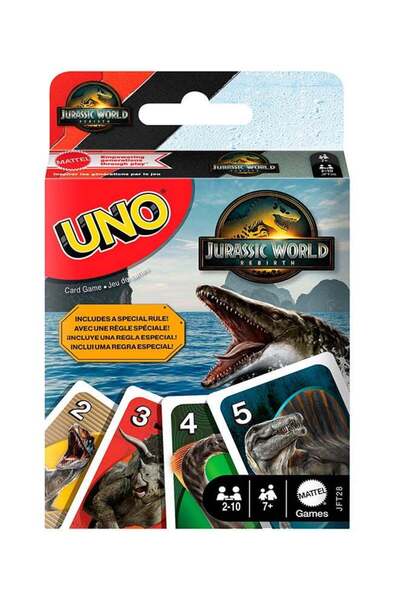 Generic UNO Jurassic World Rebirth Card Game for Kids, Family & Adult Games N...