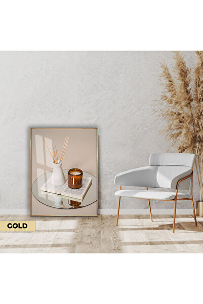 Harikabirev | Soft |   Decoration White Candle Model |   Framed Glass Table S...