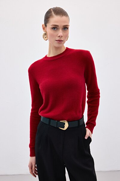 Sateen Bearded Knitwear - Burgundy