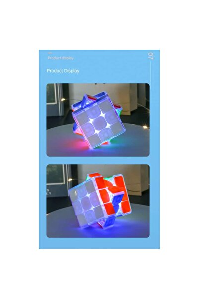 SENGSO Cub tip Rubik Lustrous 3x3x3 (Lumineaza in intuneric, bec LED incorporat), Jucarie Educativa
