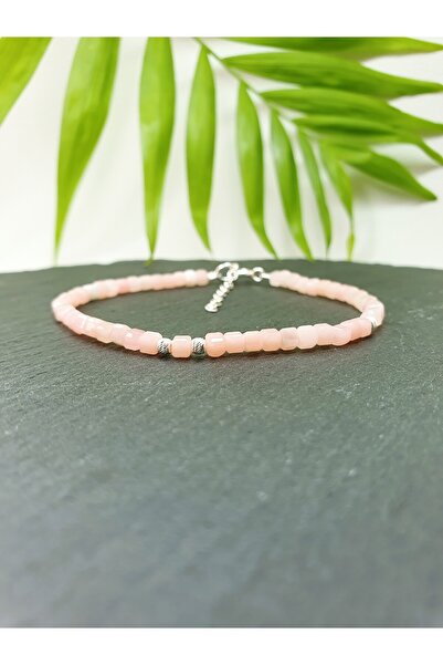 Abundo Bratara din opal roz si argint 925, 17 cm