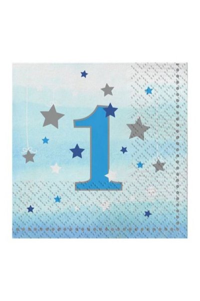 Generic One Little Star Boy 1st Birthday Small Napkins