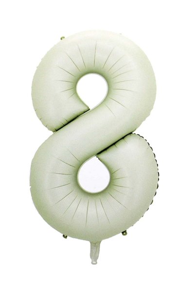 Generic Foil Number Balloon 16" No.8 Cream Color