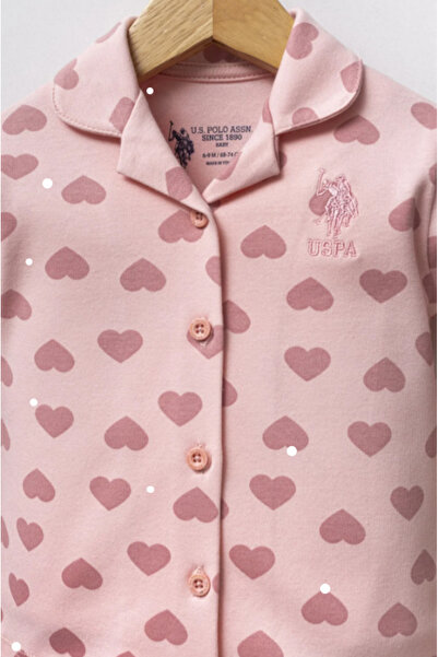 U.S. Polo Assn. U.S.Polo Assn Usb2711 Light Pink Girls' 2-Piece Set