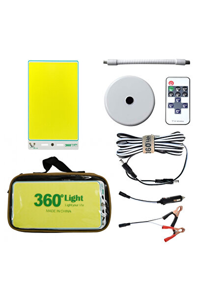 Generic 360° Light 300W Portable LED Panel – 12V Power, Remote, Flexible Stand