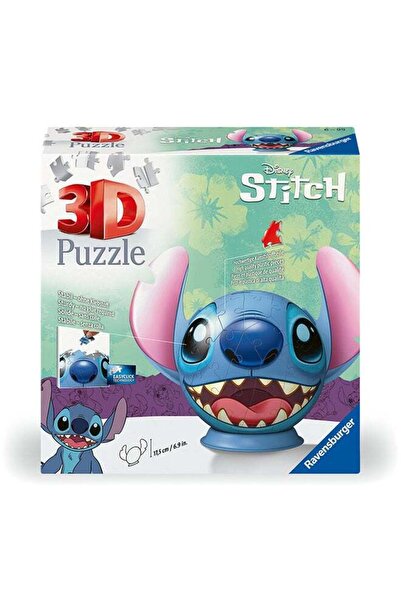 Generic Ravensburger Disney Stitch 3D Puzzle Ball with Ears 72 Pieces | 13 cm Diameter Sphere Featuring Ico