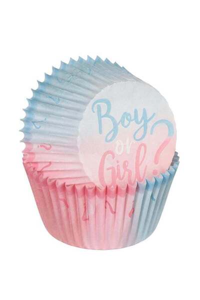 Generic The Big Reveal Baking Cups Paper, Baby Shower Party Supplies