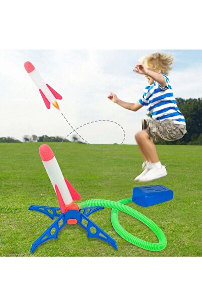 no markte قاذفة صواريخ هوائية للأطفال - مجموعة ألعاب صاروخية خارجية مضيئة