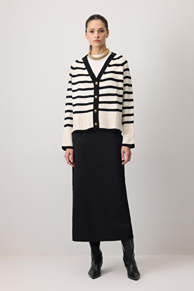Touché Privé STRIPED KNIT CARDIGAN