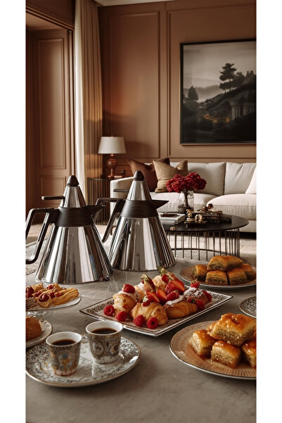 Generic 1 liter/700 ml tea and coffee thermos set with an elegant design