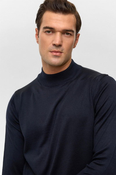 SÜVARİ Tr2013700485 Wool Acrylic Half Turtleneck Men's Sweater