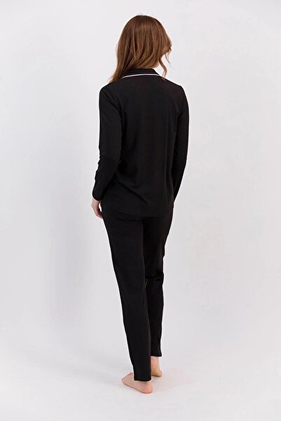 Pierre Cardin Boxed Women's Pajama Set Suitable for Dowry, 50% Modal 50% Cotton, Uzunkol Transitional Women P