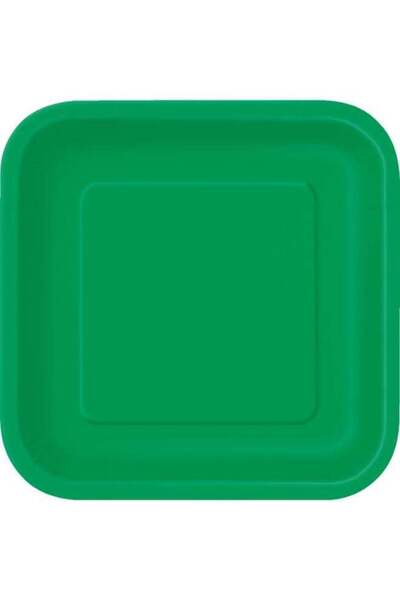 Generic Emerald Green Square Plate 9"