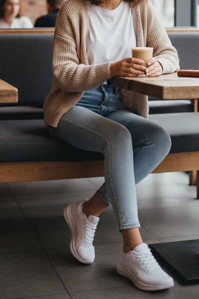 Reebok Women's White Comfortable Sole Casual Sports Shoes