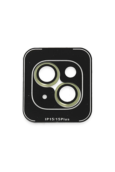 Twin Store عدسة كاميرا آيفون 15 معدنية مطلية بالذهب - أصفر