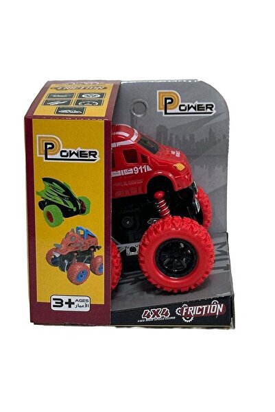 Generic D-Power - Friction Fire Truck Pull-Back Toy - Red | Set - Realistic D...