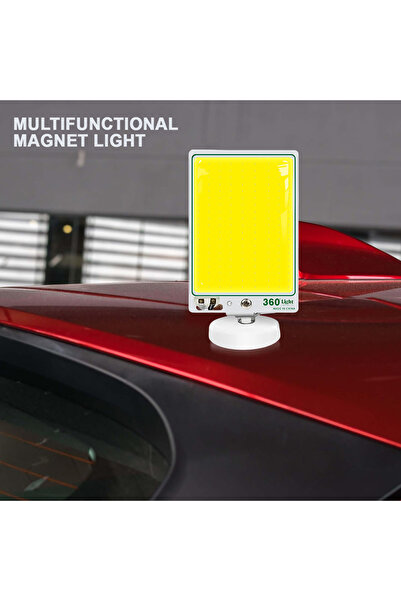 Generic 360° Light 100W Mini LED Work Light with Strong Magnetic Base for Car Repair and Camping