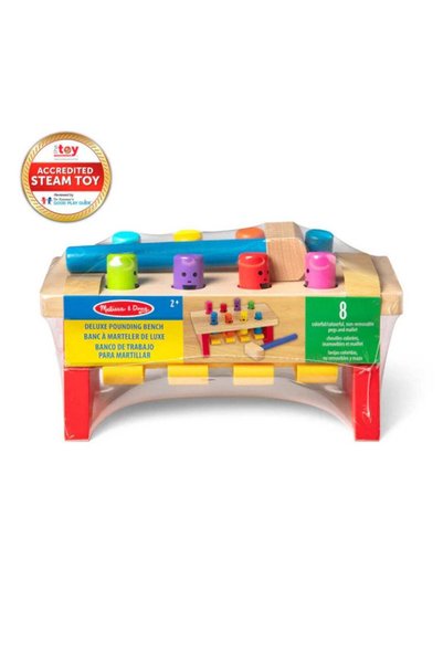 Generic Deluxe Pounding Bench Wooden Toy With Mallet Classic Wooden Toddler T...