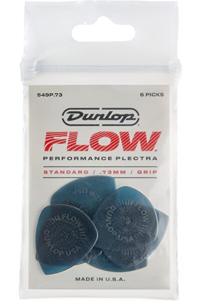 DUNLOP Jim 549P.73 Gitar Penası Flow Standard 6'lı Paket Pena (0,73 mm)