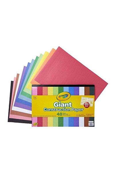 Generic 48-Piece Giant Construction Paper with Stencils, 48 Count 45x30cm