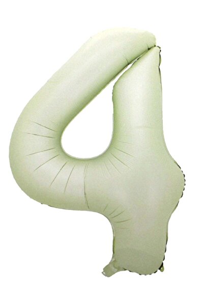 Generic Foil Number Balloon 16" No.4 Cream Color