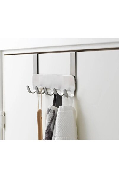 TEZPAZAR Brogrund Kapı Üstü Geçmeli Askı 5 Kancalı Banyo Askısı Havlu Bornoz ...