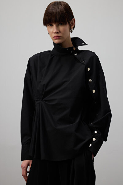 Touché Privé Asymmetric Poplin Shirt