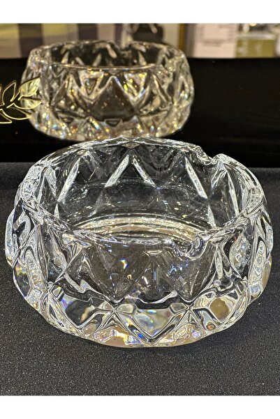LOKMAN ZÜCCACİYE SHOWROOM Crystal Glass Round Sliced Ashtray Ashtray