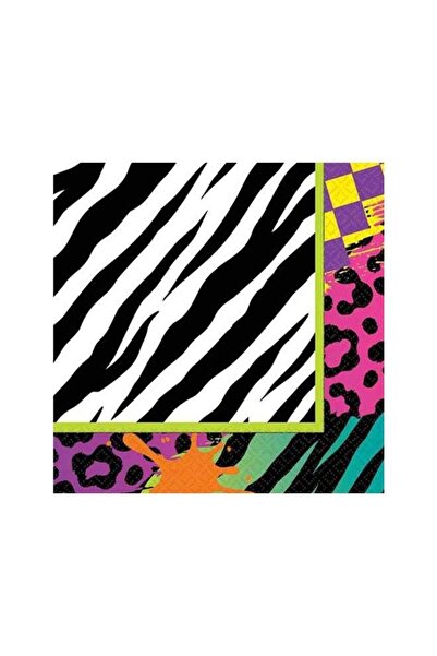 Generic 16-Piece Totally 80's Lunch Tissues Tableware Party Supplies