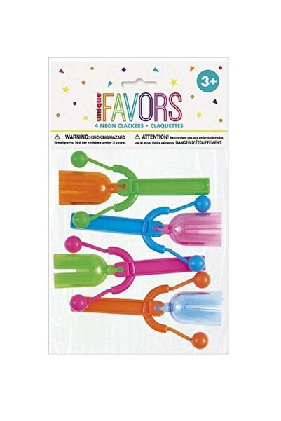 Generic 4-Piece Neon Clacker Noisemaker Set