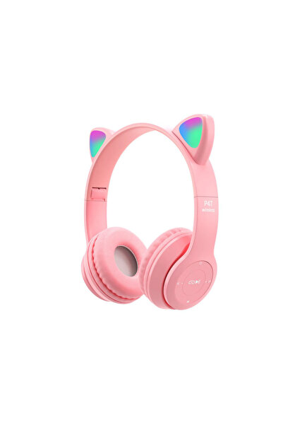 KlaussTech Căști audio wireless, pliabile, compacte, diverse funcții, BT, roz