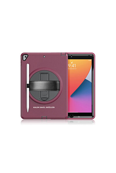 Twin Store حافظة آيباد 10.2 (الجيل السابع) مع حزام يد - لون أرجواني