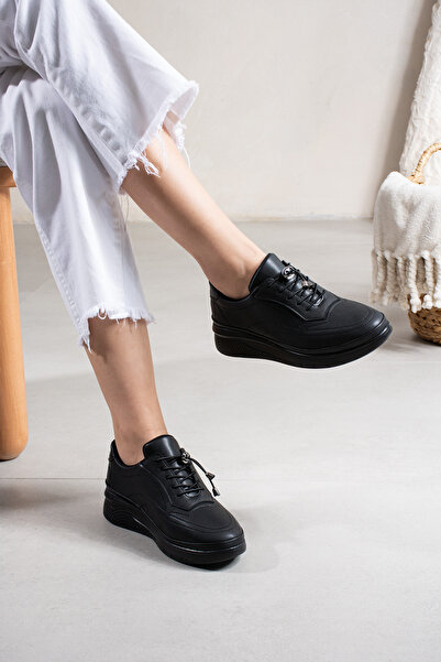 YM Pabuc Kadın Ortopedik Günlük Spor Ayakkabı Rahat Lastik Bağcıklı