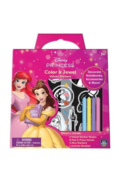 Generic Disney Princess Color & Jewel Velvet Stickers | Decorate Notebook, Ac...