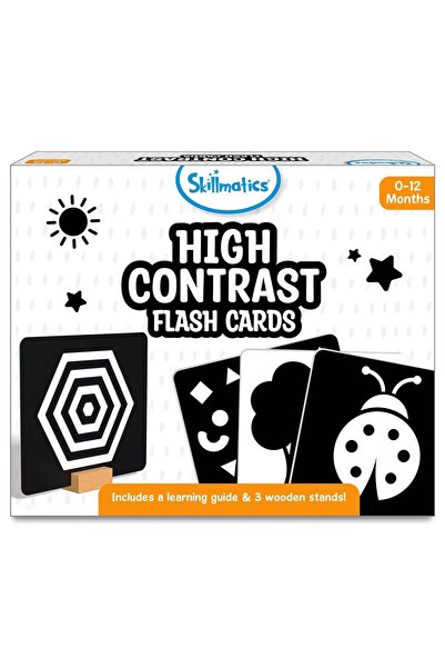 Generic Skillmatics High Contrast - Large Flash Cards for Babies & Infants, 60 Pictures, Visual Stimulation