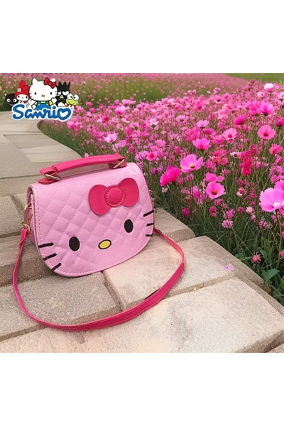 BABUN Sanrio Ayarlanabilir Askılı Deri Büyük Hello Kitty Kız Çocuk Omuz Çanta...