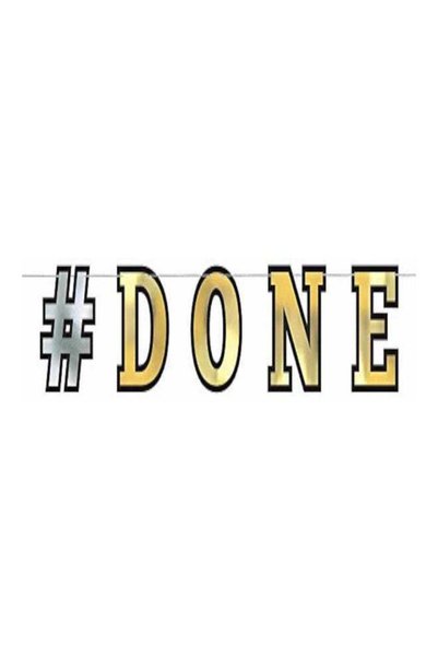 Generic #Done Foil Letter Banner Decoration and Graduation Party Supplies