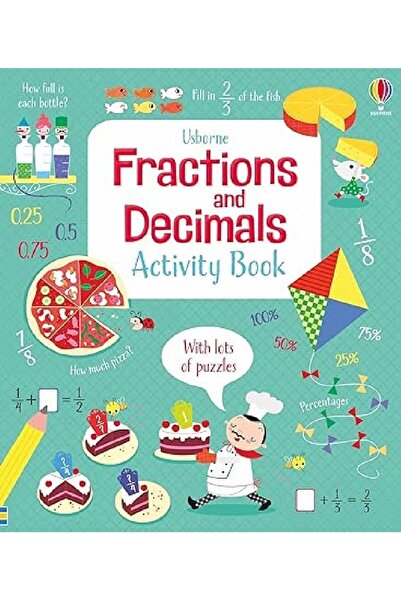 Generic Usborne Fractions & Decimals Activity Book â€“ Fun & Interactive Math Workbook for Kids, Learn Frac
