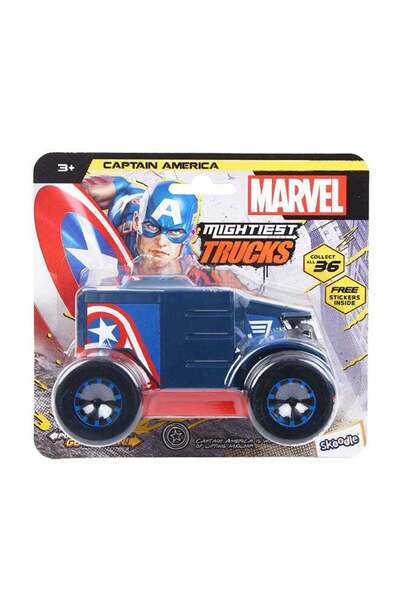 Generic Marvel Skoodle Pull Back Mightiest Truck Captain America – Toy Vehicl...