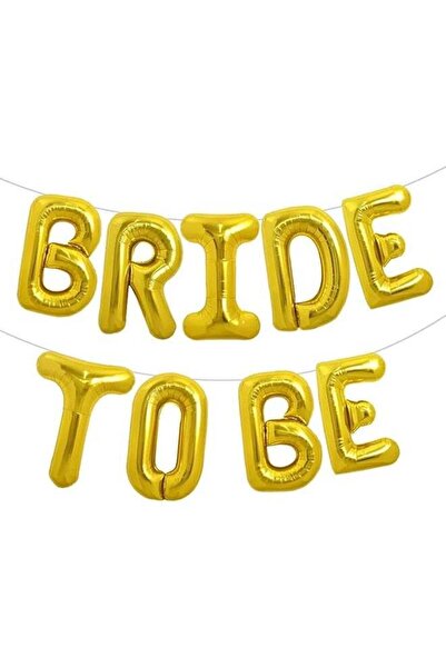 Generic BRIDE TO BE Gold Foil 16 inch 9 piece balloon banner set with string for wall decorations Bridal S