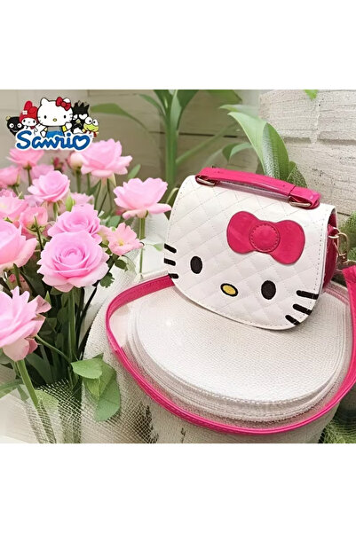 BABUN Sanrio Adjustable Strap Leather Large Hello Kitty Girls' Shoulder Bag C...